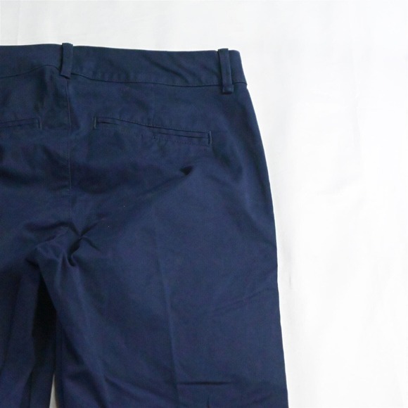 Old Navy 2 Tall Navy Blue Pixie Mid Rise Crop Skinny Stretch Womens Chino Pants - Picture 5 of 7